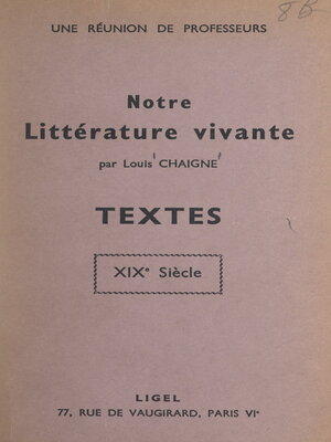 cover image of Notre littérature vivante
